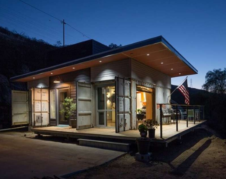 modelo casa container varanda