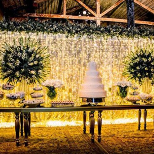 modelo cascata led fundo de mesa bolo