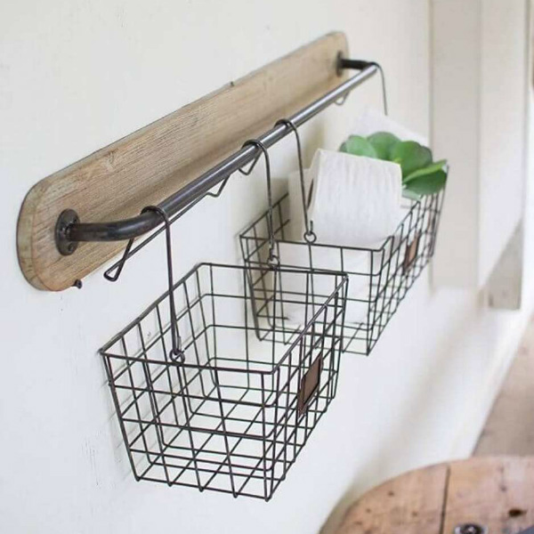 cesto aramado decoração como usar