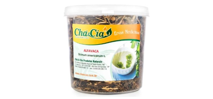 fazer chá de alfavaca desidratada 