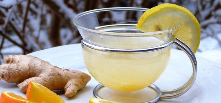 chás para gripe com gengibre