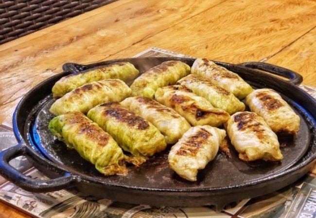 charuto de porco e camarão