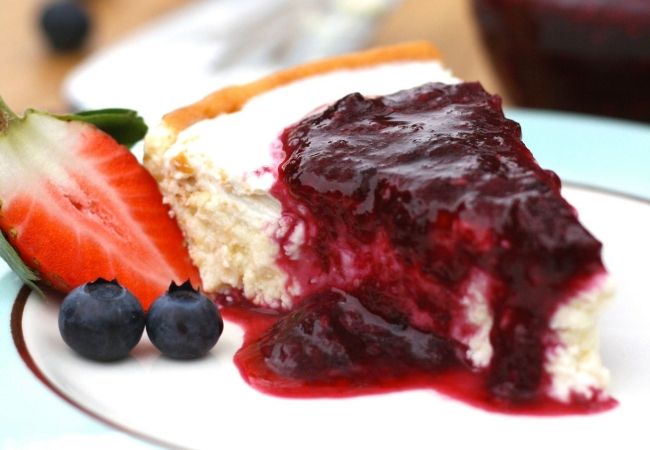 receita de cheesecake de frutas vermelhas low carb