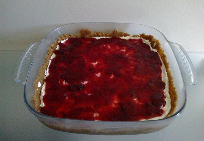 receita de cheesecake de morango com mascarpone