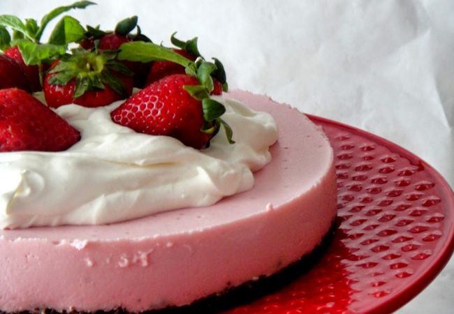 cheesecake de oreo e morango