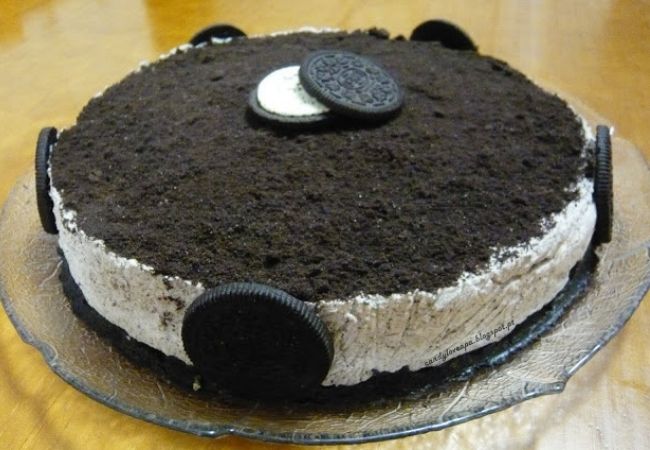 cheesecake de oreo com mascarpone