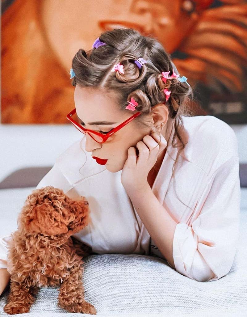 clipes de cabelo formato borboleta