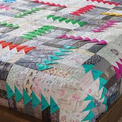 colcha com costura trabalhada