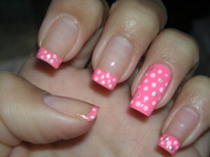 francesinha rosa com bolinha