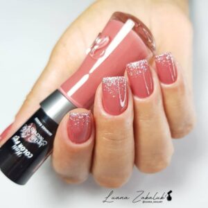 francesinha rosa glitter