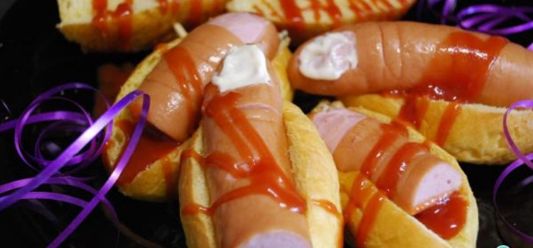 receitas comidas de halloween hot dog
