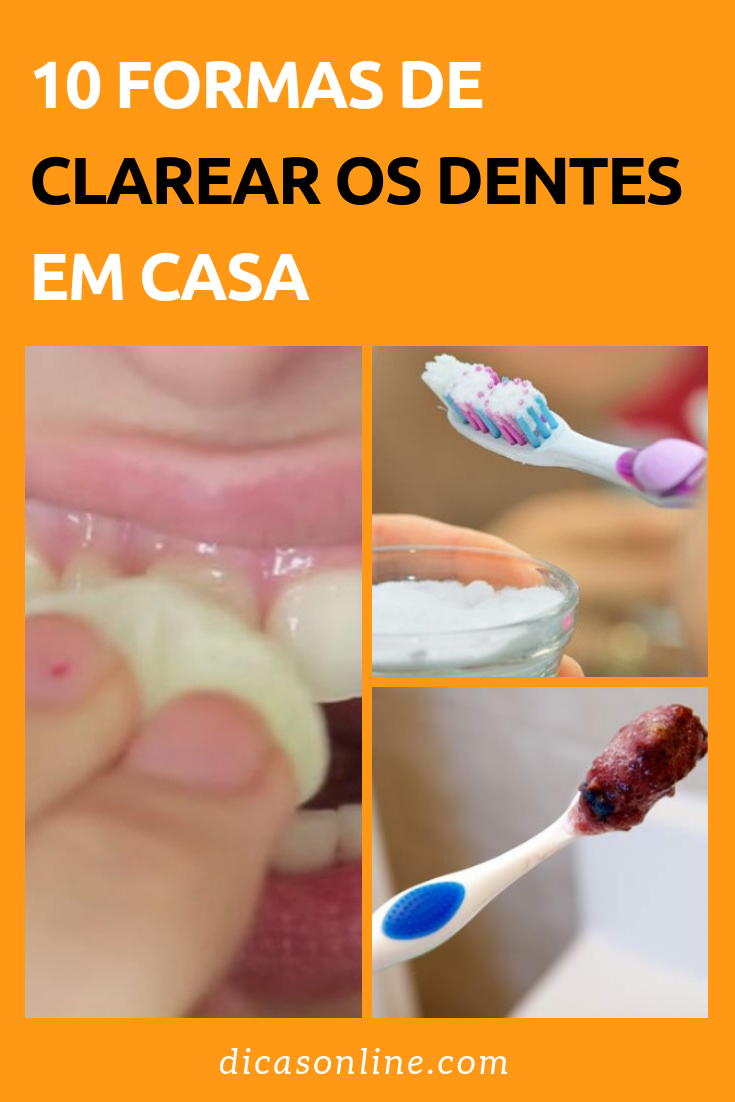 como clarear os dentes em casa