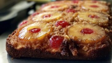 bolo de abacaxi caramelizado