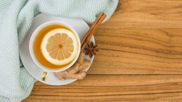 chá de hibisco com gengibre