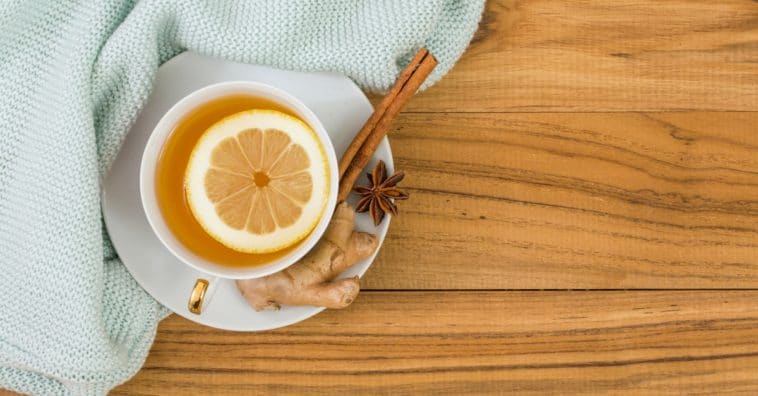 chá de hibisco com gengibre