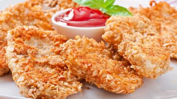 frango empanado ao forno