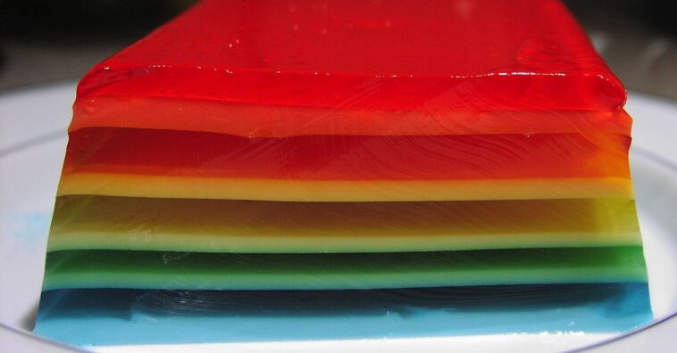 gelatina arco-íris