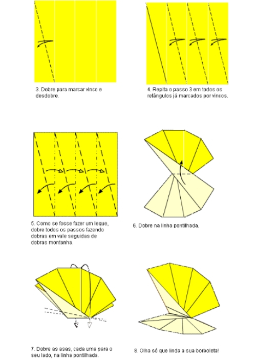 como fazer origami de borboleta final
