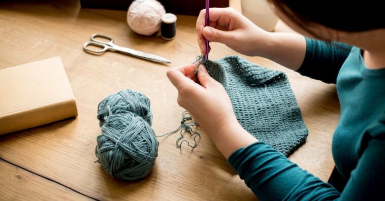 puxa-saco de crochê