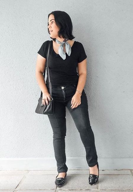 como usar lenço básico trabalho