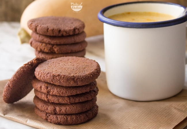 como fazer cookies de cacau com abóbora