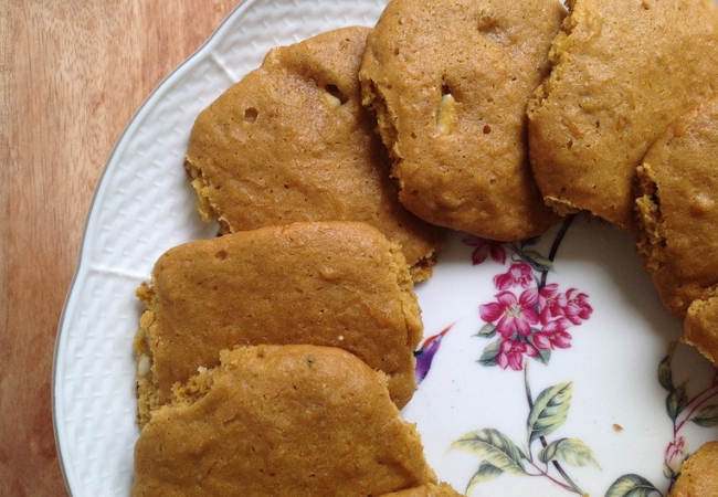 como fazer cookies de chocolate branco com abóbora