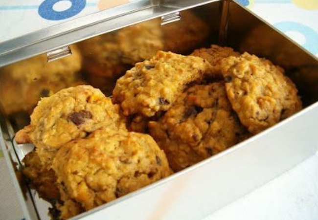 como fazer cookies de chocolate com abóbora e aveia