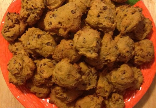 como fazer cookies de chocolate com abóbora tradicional