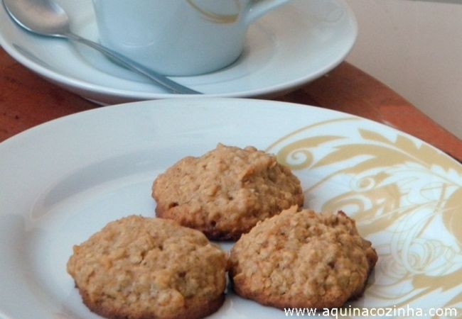 receita de cookies de mel e aveia