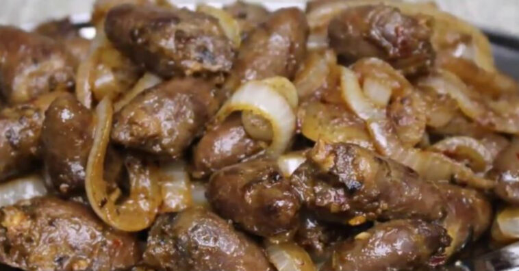 coração de frango na panela de pressão