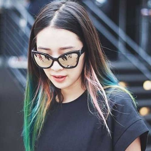 modelos de cores de cabelo colorido