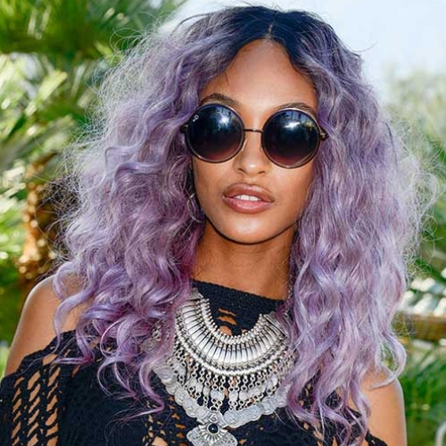 modelos de cores de cabelo lilás