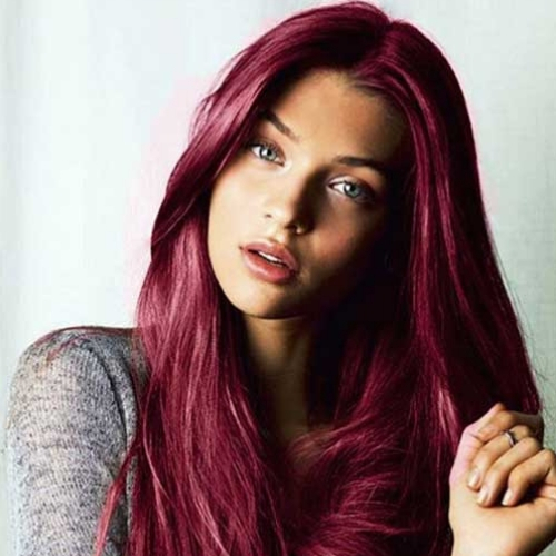 modelos de cores de cabelo marsala