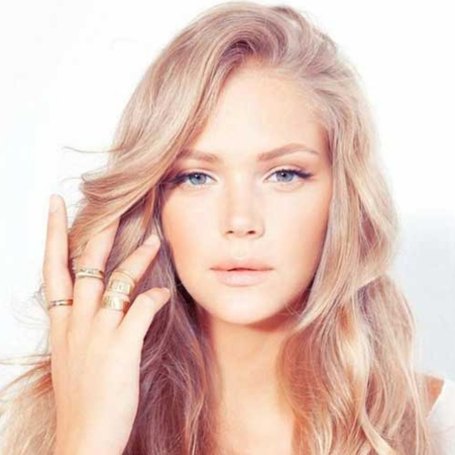 modelos de cores de cabelo rose gold