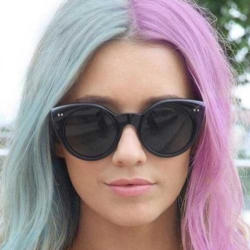 modelos de cores de cabelo split