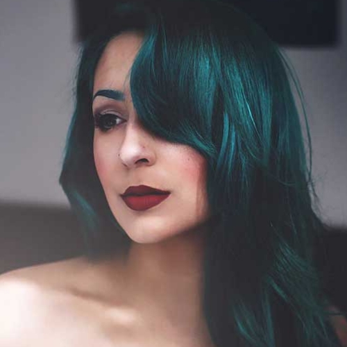 modelos de cores de cabelo verde