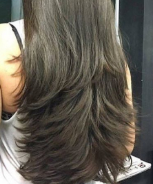 modelo corte de cabelo degrade longo pontas espinha
