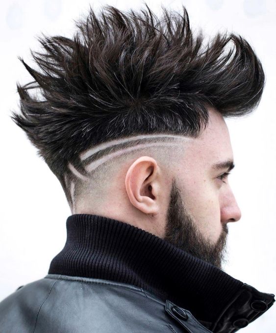 Corte cabelo masculino em v