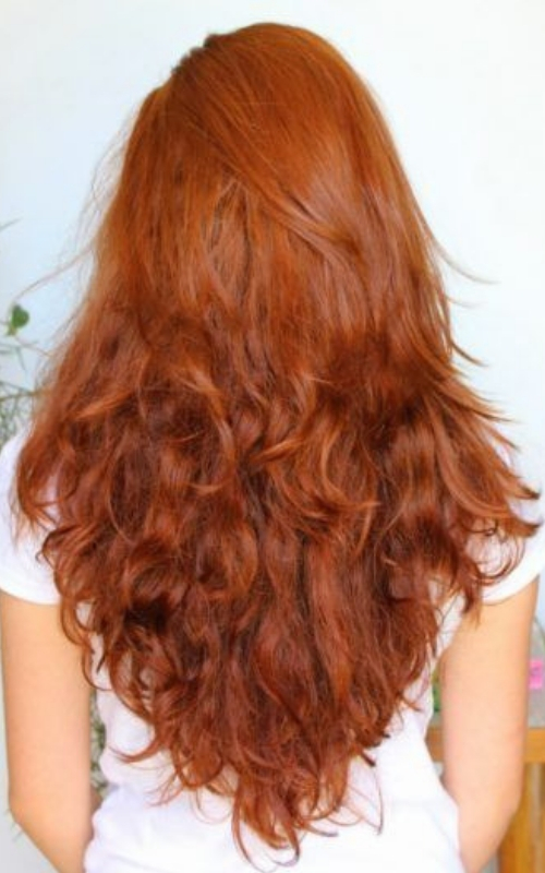 ideia cortes de cabelo longo v ruivo