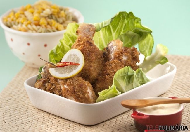 coxa de frango frita simples