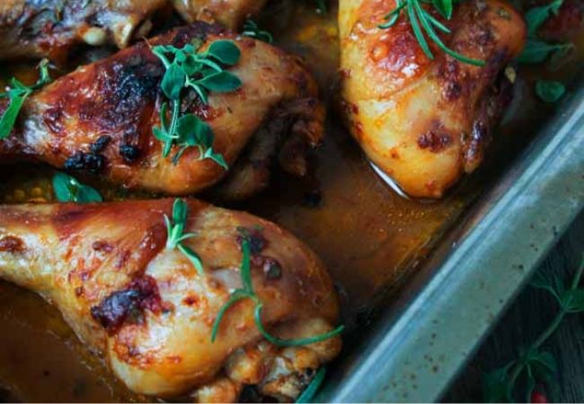 coxa de frango com ervas frescas