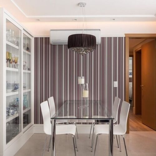 cozinha papel de parede listras