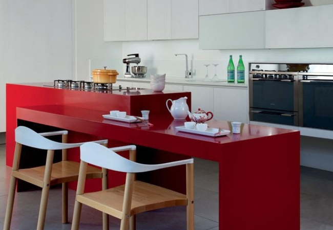 modelo cozinha planejada vermelha