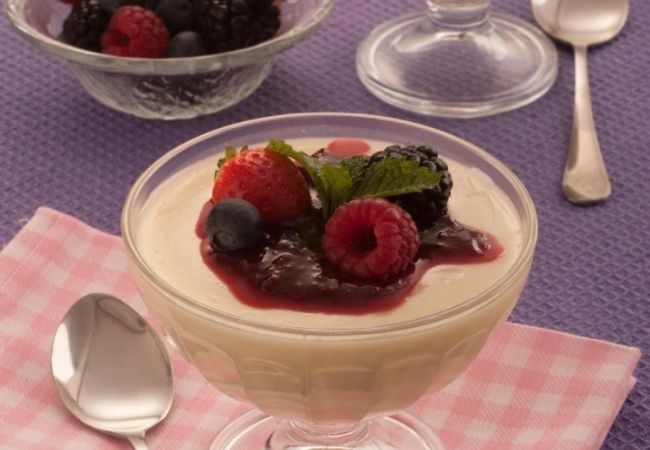 creme de frutas e chocolate branco