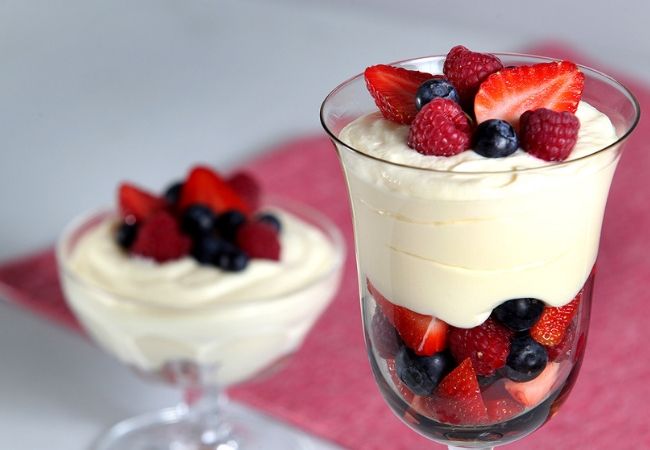 creme de frutas e mascarpone