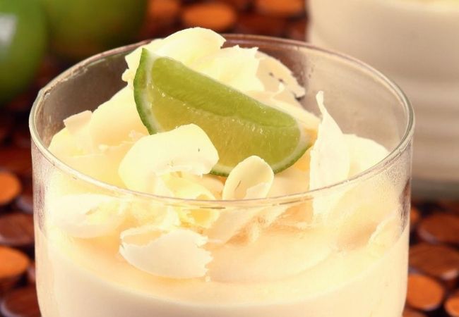 creme de limão e chocolate branco