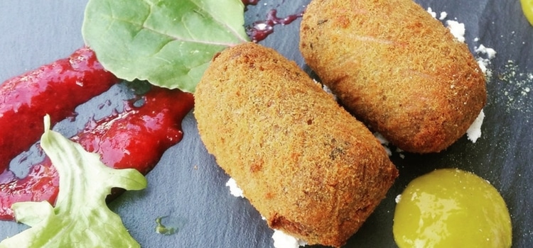 croquete de carne com bacon