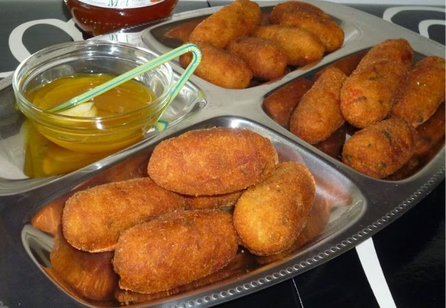 croquete de carne assada de pernil