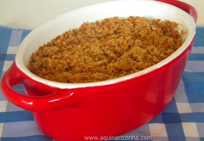 receita de crumble de banana