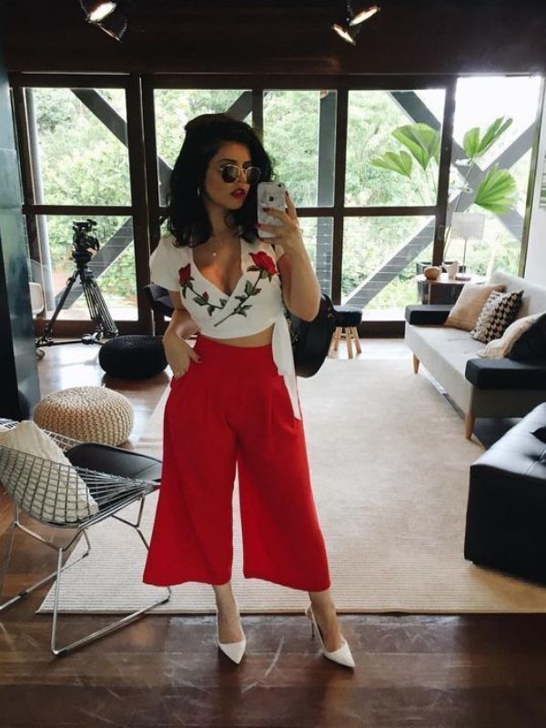 calça pantalona curta